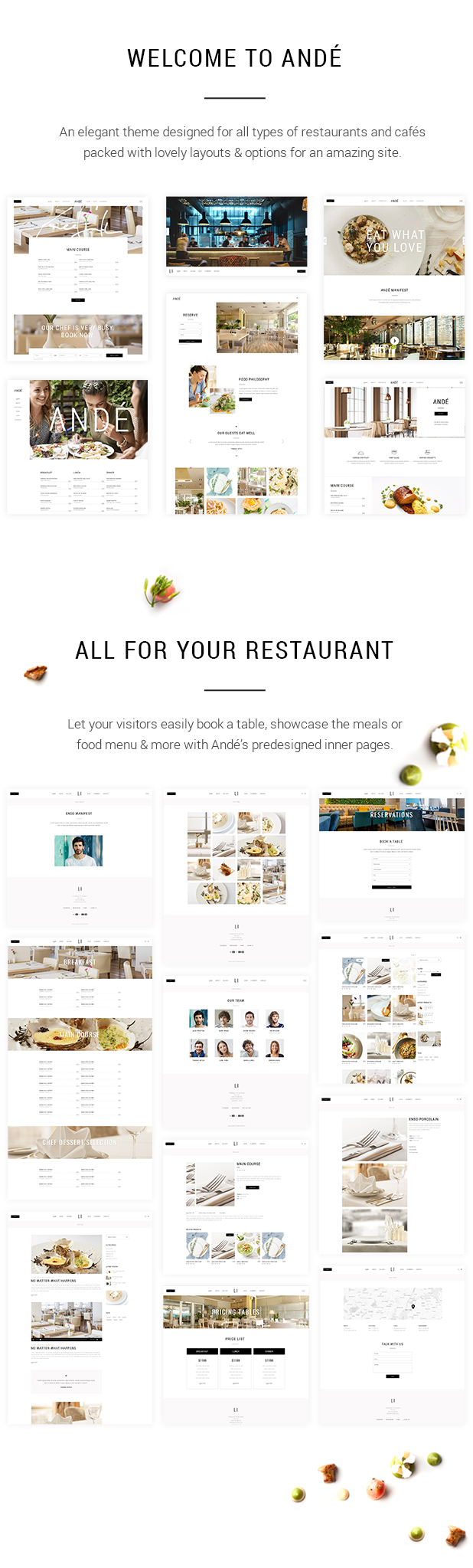 Andé - Elegant Restaurant Theme - 1